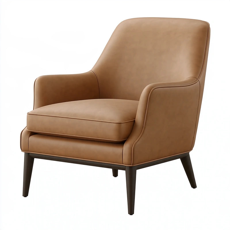 Sessel 78 x 82 x 95 cm in Cognac Lederoptik mit gepolstertem Sitz im modernen Stil
