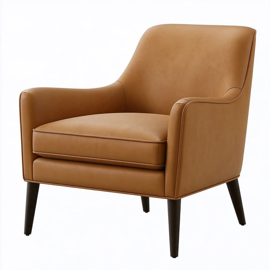 Sessel 78 x 82 x 92 cm Kunstleder Cognac gepolstert
